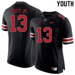 Youth Ohio State Buckeyes #13 Gee Scott Jr. Blackout Nike NCAA College Football Jersey Top Quality QXW7344NY